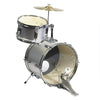 GP50SV GP Percussion 3 Piece Junior Drum Set (Silver)
