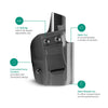 GRIT-IWB-TAURUS-G2/3-R GRITR Right Handed Inside Waist Band Kydex Holster Compatible with Taurus G2/G3 - RIGHT HANDED