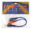 RCA2F/1MSFLEX10 DX-RCA splitter 1-Male to 2-Female, Blue/Orange