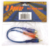 RCA2F/1MSFLEX10 DX-RCA splitter 1-Male to 2-Female, Blue/Orange