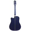 K1TBL Kona K1 Series Acoustic Dreadnought Cutaway Guitar - Transparent Blue