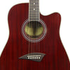 K1TRD Kona K1 Series Acoustic Dreadnought Cutaway Guitar - Transparent Red