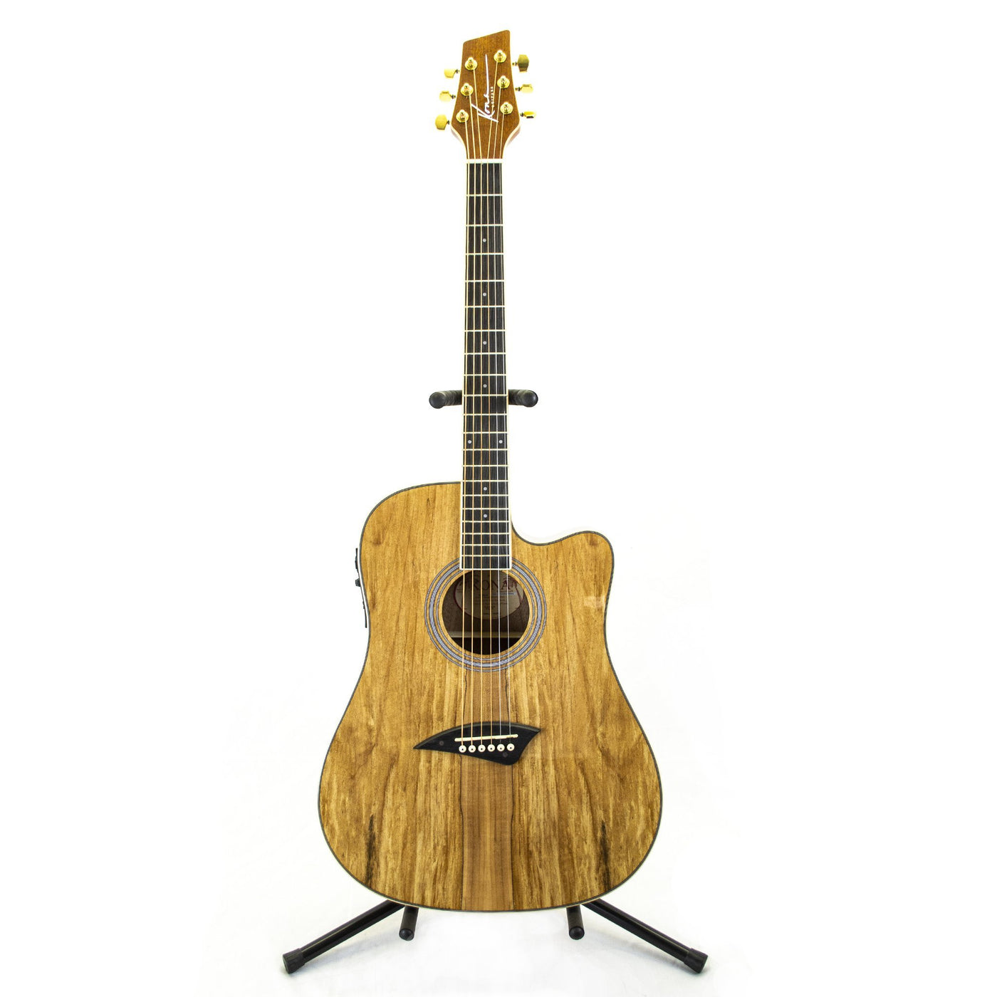 K2SPLT Kona Spalted Maple Thin Active Acoustic Electric Guitar –  productsourceguys