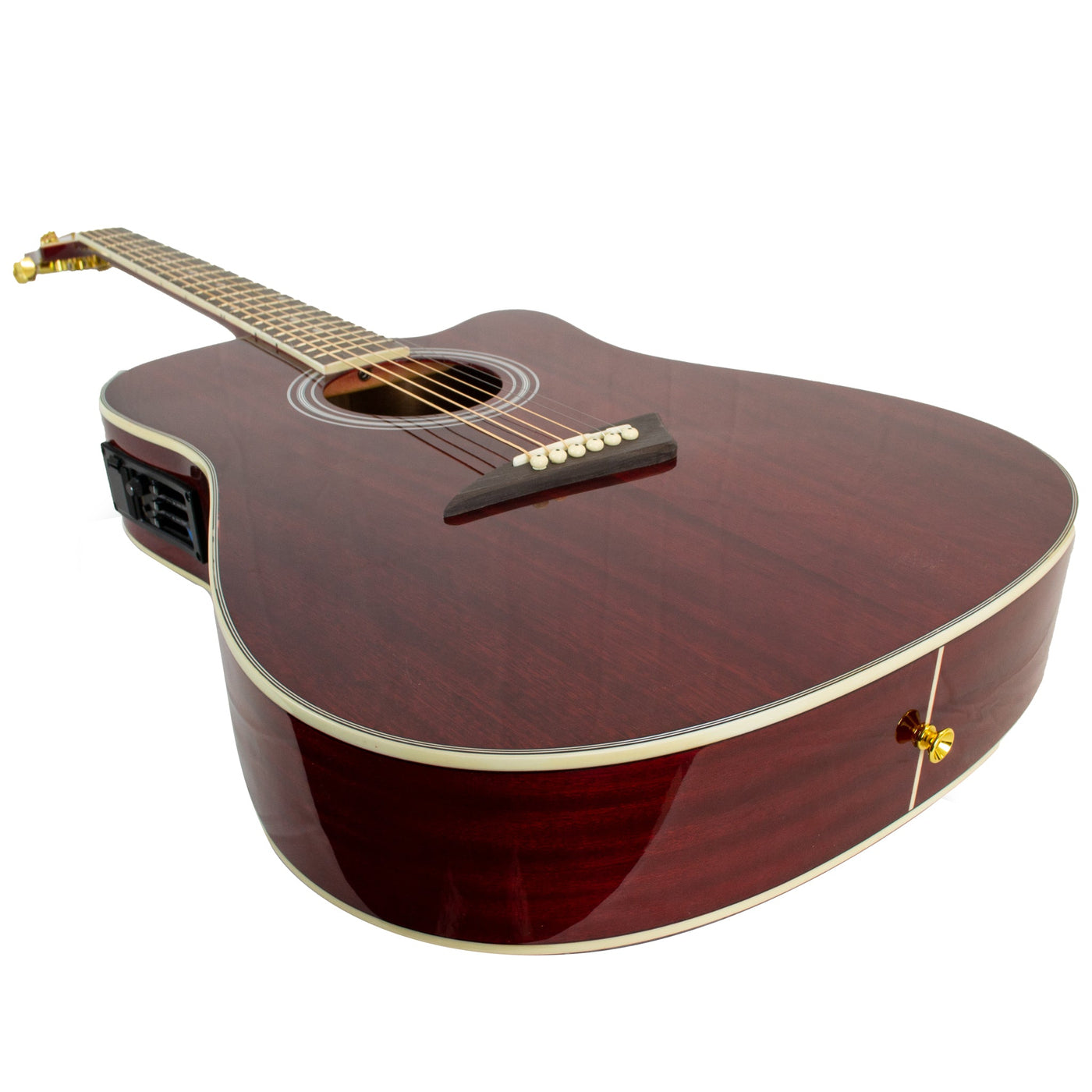 Kona K2 Series K2TRD Thin Body Acoustic/Electric Guitar - Red