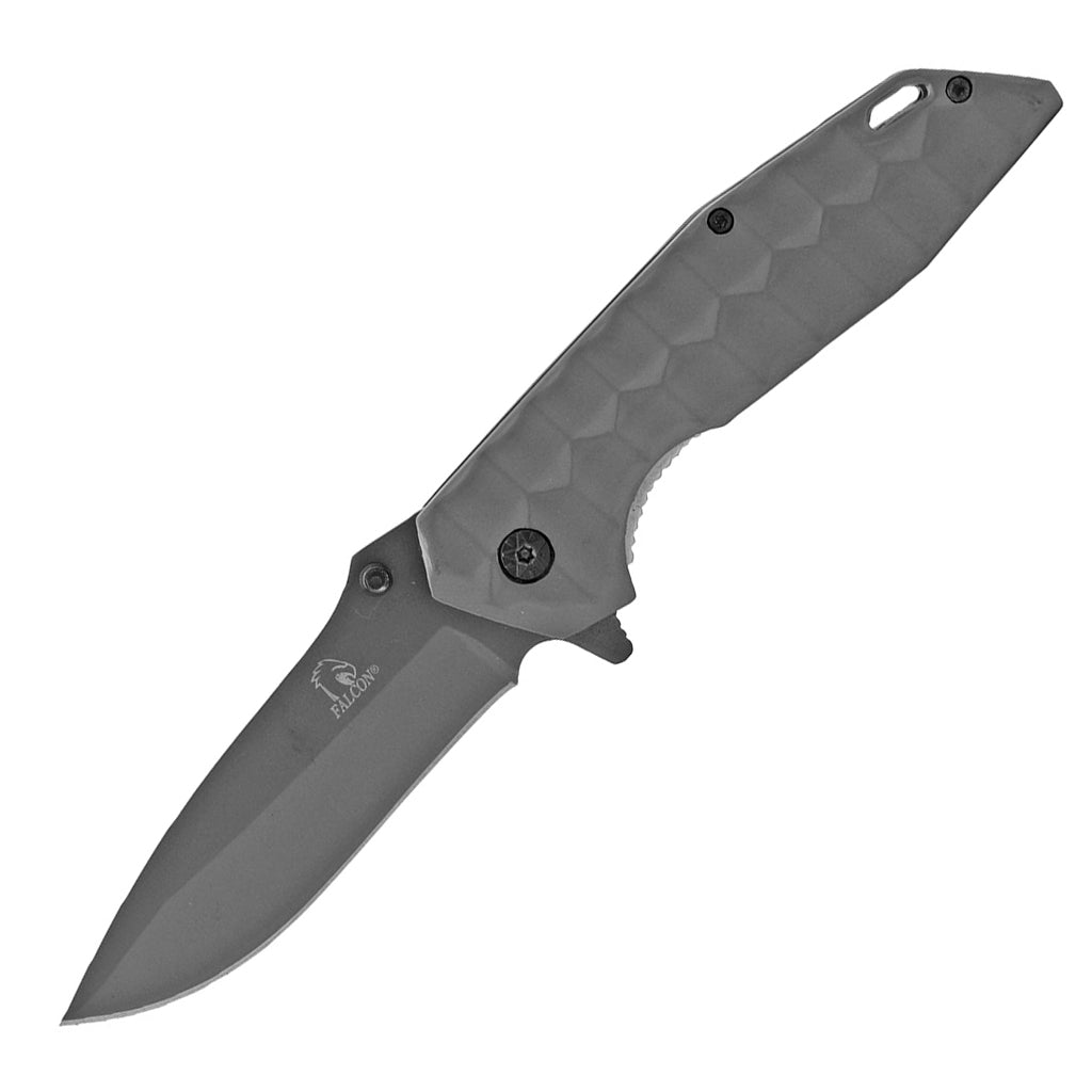 SG-KS3018GY 8.5 inch Spring Assist Knife with Drop Point Blade - Grey