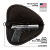 LS-444-8 Allen Company 8 inch Deluxe Lockable Handgun Case - Black-Gray