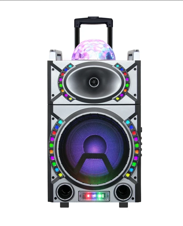MPD1016B-GR Max Power 10 inch Rechargeable Bluetooth DJ Speaker - Grey