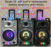 MPD1016B-SL Max Power 10 inch Rechargeable Bluetooth DJ Speaker - Silver