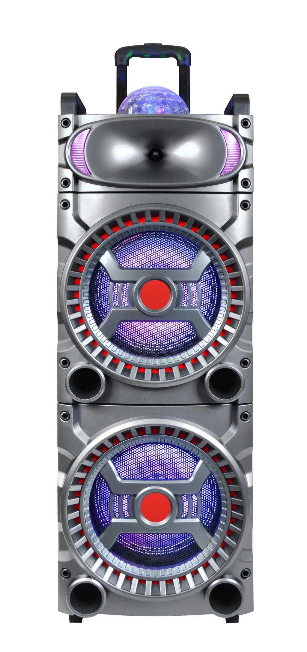 MPD10283B-GR Max Power 10x2 DJ Speaker with Dancing Lights - Grey