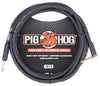 PH10R Pig Hog Tour Grade 8MM Instrument Cable 1/4 to 1/4 Right Angle - 10 Foot