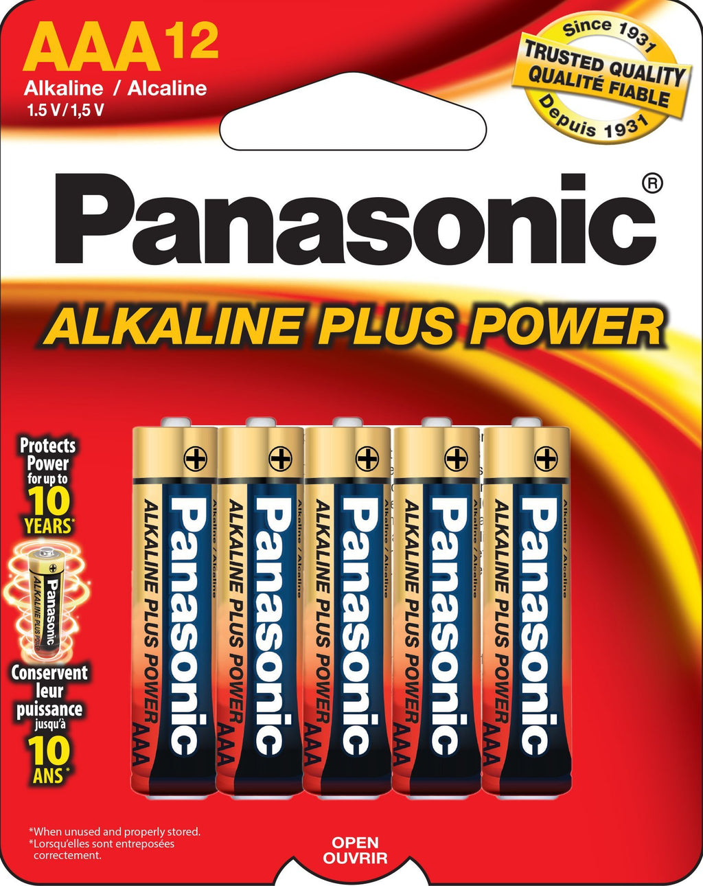 AM4PA12B Panasonic AAA 12 pack Alkaline Batteries