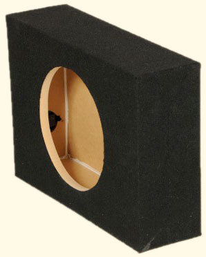 QP-SHALLOW10 SINGLE Single 10" Sealed Shallow Mount 5/8" MDF