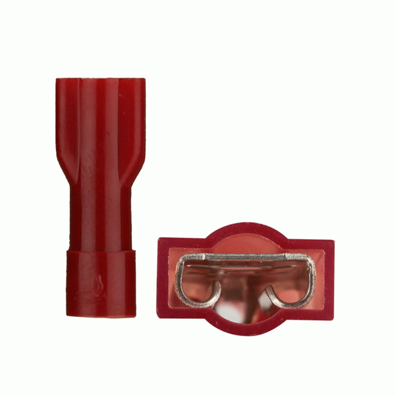 RNFD187F Red Nylon Female Quick Disconnect Insulated .187 Connectors 22-18