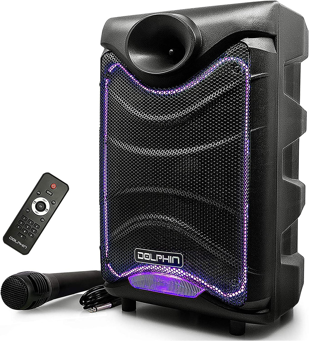 SP-850RBT Dolphin 8 inch Portable Bluetooth Rechargeable Party Speaker