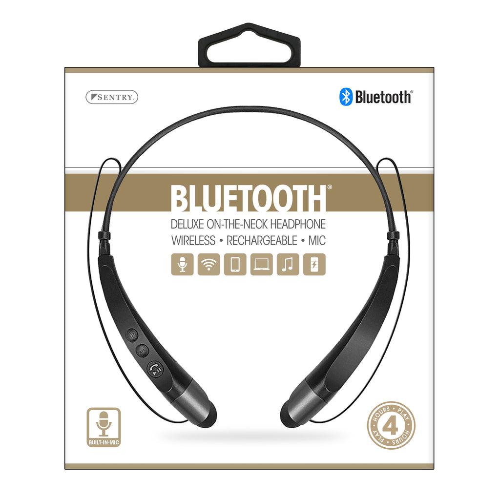 BLW-BT900 Sentry Deluxe On-The-Neck Wireless Rechargeable Headphones with Mic