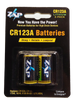 PSPCR123A Stun Gun Lithium CR123A2 Battery 2Pk